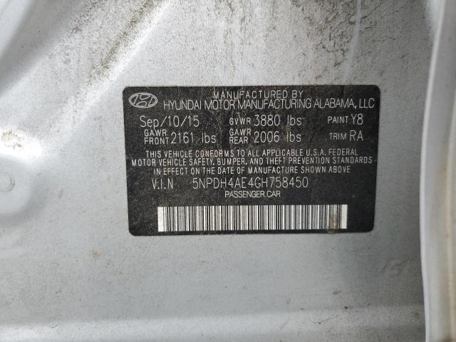 2016 HYUNDAI ELANTRA SE - 5NPDH4AE4GH758450