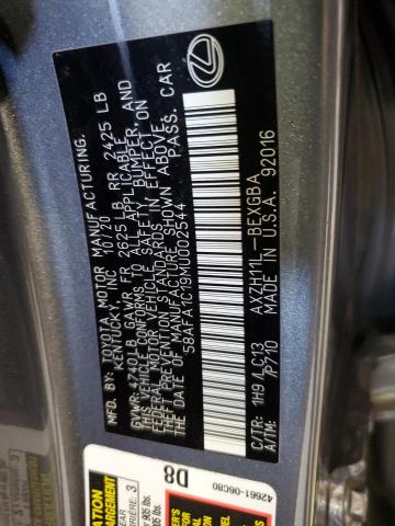 2021 LEXUS ES 300H UL 58AFA1C19MU002544