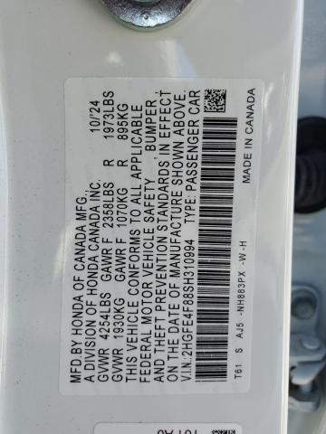 2025 HONDA CIVIC SPOR - 2HGFE4F88SH310994