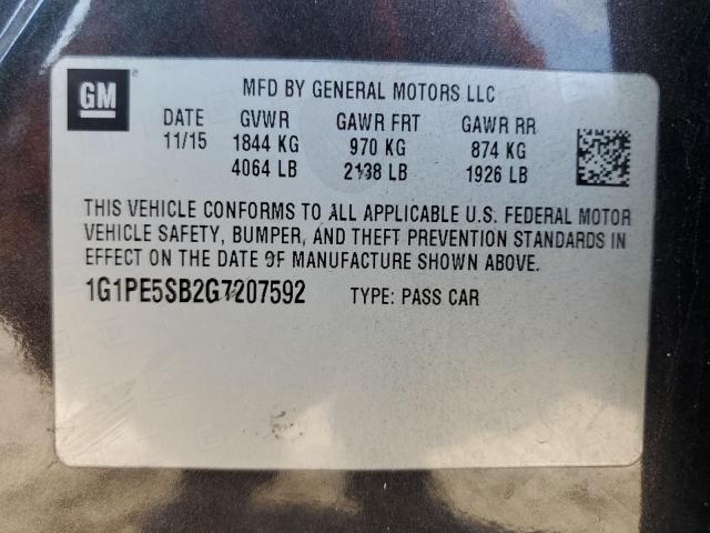 2016 CHEVROLET CRUZE LIMI 1G1PE5SB2G7207592