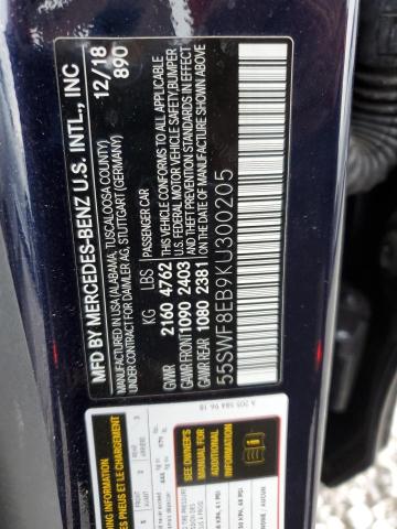 2019 MERCEDES-BENZ C 300 4MAT 55SWF8EB9KU300205