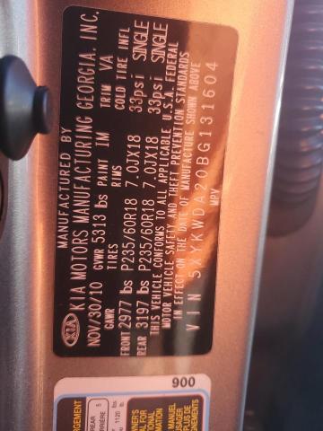 2011 KIA SORENTO SX - 5XYKWDA20BG131604