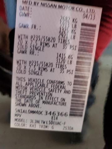 2013 INFINITI JX35 - 5N1AL0MM4DC346366