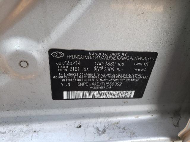 2015 HYUNDAI ELANTRA SE 5NPDH4AEXFH566092