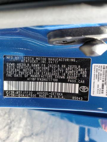 2017 TOYOTA CAMRY LE 4T1BF1FK0HU777199