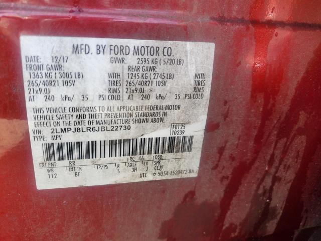 2018 LINCOLN MKX RESERV 2LMPJ8LR6JBL22730