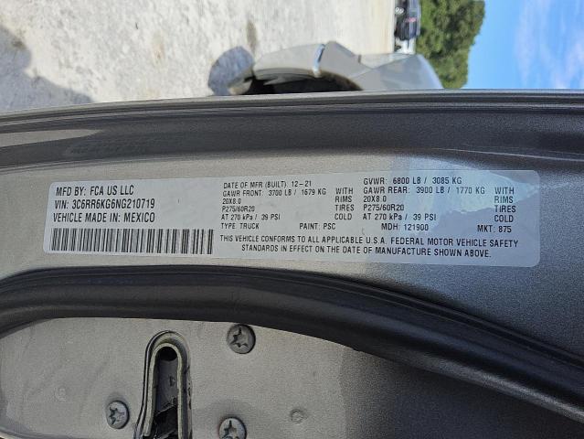 2022 RAM 1500 CLASS 3C6RR6KG6NG210719