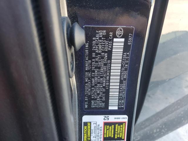 2019 TOYOTA CAMRY L 4T1B11HK3KU725519