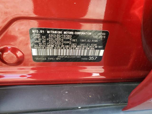 2018 MITSUBISHI OUTLANDER JA4AP3AU2JU007393
