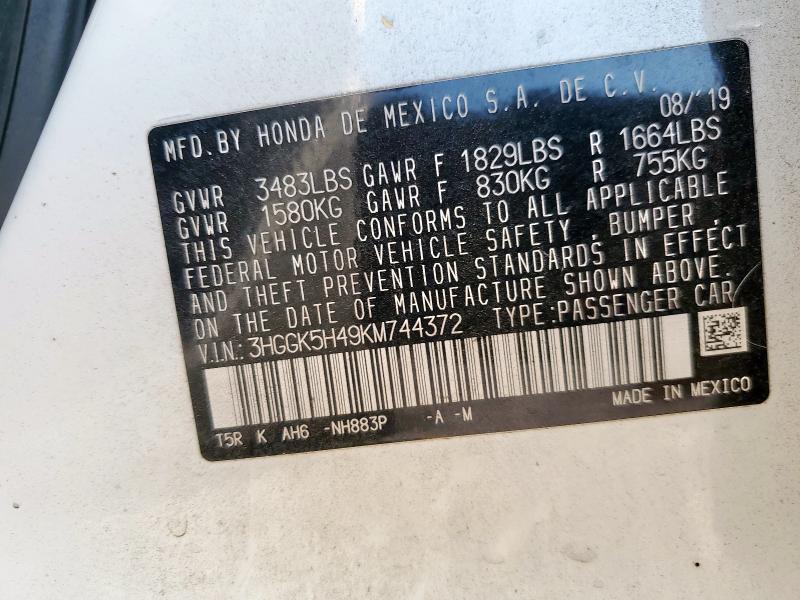 2019 HONDA FIT LX - 3HGGK5H49KM744372