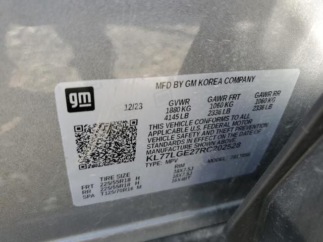 2024 CHEVROLET TRAX 1RS KL77LGE27RC202528