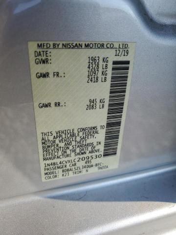 2020 NISSAN ALTIMA SR 1N4BL4CVXLC209530