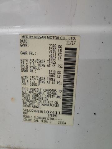 2018 NISSAN MURANO S 5N1AZ2MH9JN107411