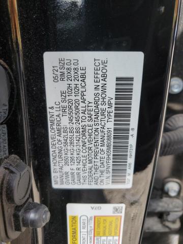 2021 HONDA PILOT ELITE 5FNYF6H05MB088091