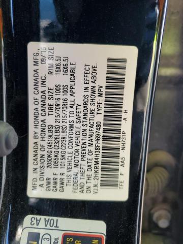 2015 HONDA CR-V LX 2HKRM4H38FH697480