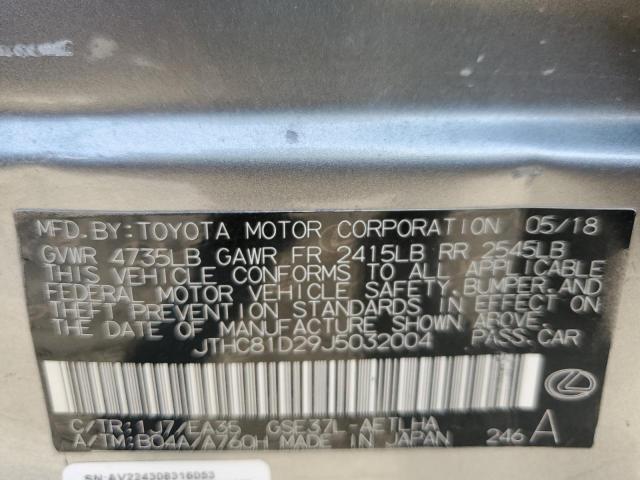 2018 LEXUS IS 300 JTHC81D29J5032004