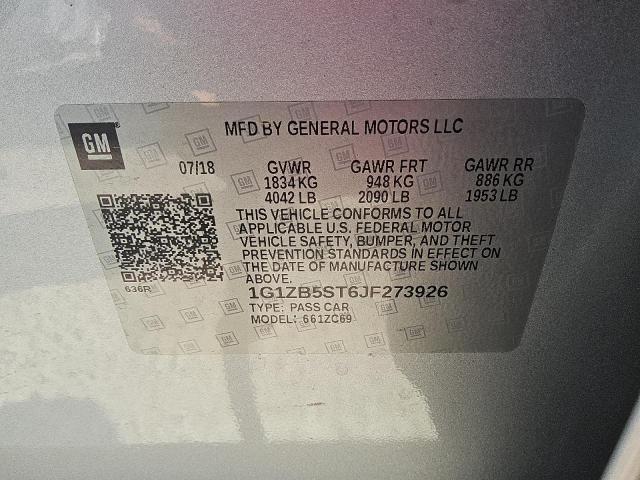 2018 CHEVROLET MALIBU LS 1G1ZB5ST6JF273926