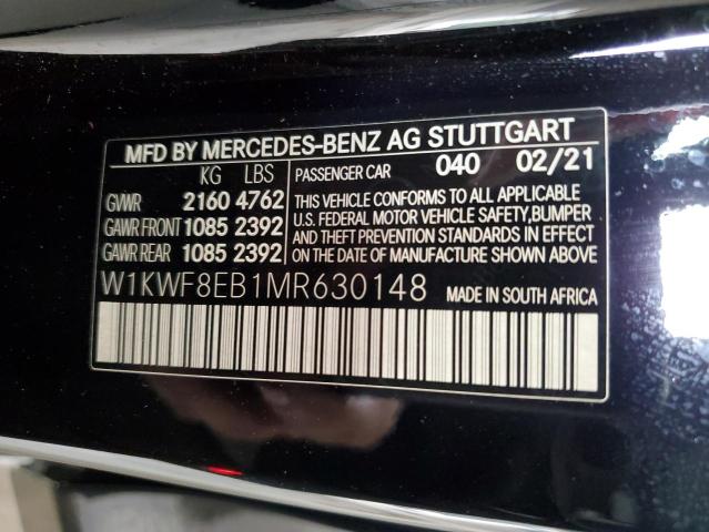 2021 MERCEDES-BENZ C 300 4MAT W1KWF8EB1MR630148
