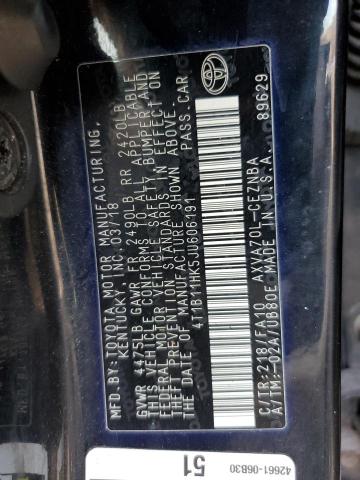 2018 TOYOTA CAMRY L 4T1B11HK5JU606191