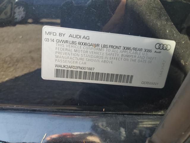 2015 AUDI S8 QUATTRO WAUK2AFD2FN001887