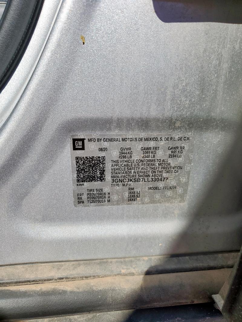 2020 CHEVROLET TRAX LS - 3GNCJKSB7LL330477