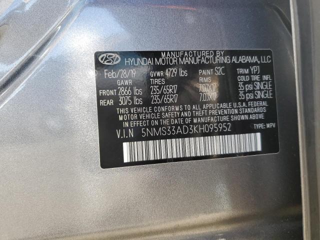 2019 HYUNDAI SANTA FE S - 5NMS33AD3KH095952