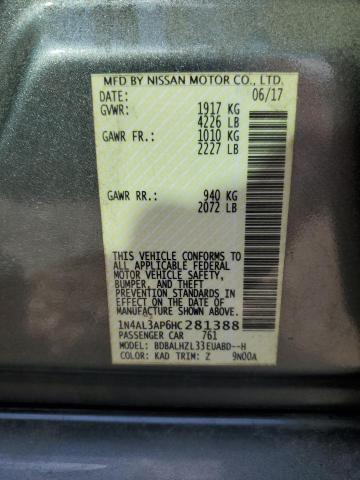 2017 NISSAN ALTIMA 2.5 1N4AL3AP6HC281388