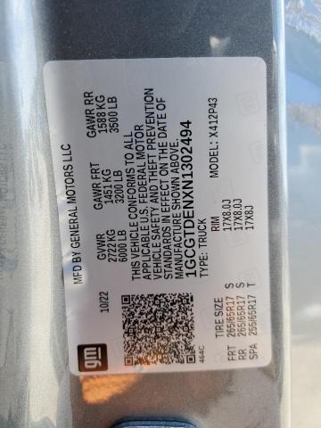 2022 CHEVROLET COLORADO Z 1GCGTDENXN1302494