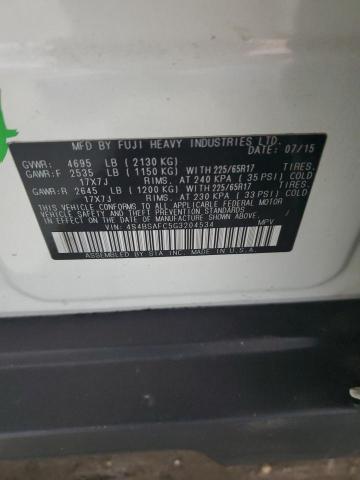 2016 SUBARU OUTBACK 2. #3266020530