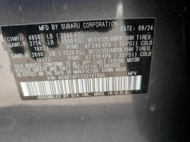2025 SUBARU OUTBACK TO 4S4BTAPC2S3147990