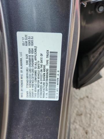 2017 HONDA RIDGELINE 5FPYK3F70HB036293