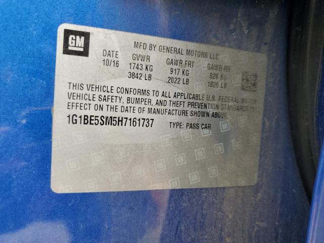2017 CHEVROLET CRUZE LT 1G1BE5SM5H7161737