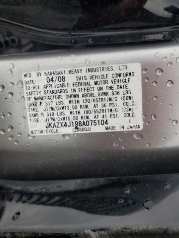 2008 KAWASAKI ZX600 J1 JKAZX4J198A075104