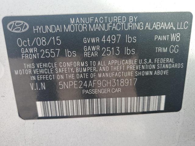 2016 HYUNDAI SONATA SE 5NPE24AF9GH318917