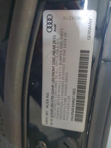 2017 AUDI A4 PRESTIG WAUFNAF40HN011653