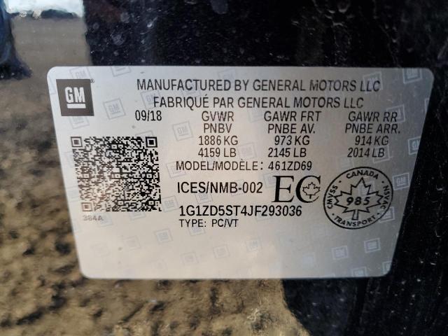 2018 CHEVROLET MALIBU LT 1G1ZD5ST4JF293036
