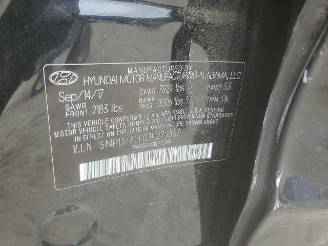 2018 HYUNDAI ELANTRA 5NPD74LF0JH273867