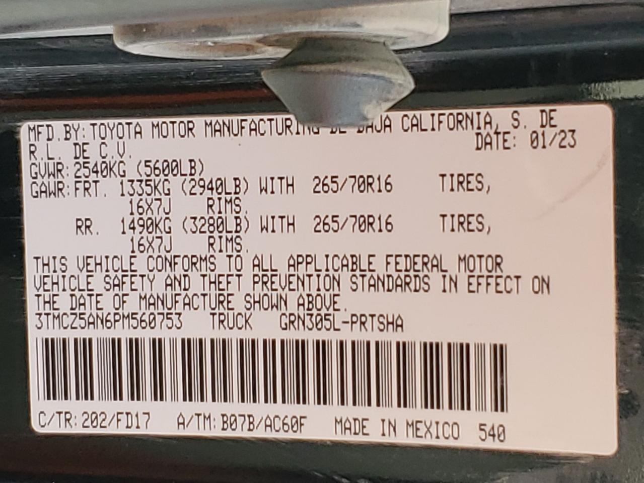 TOYOTA TACOMA DOUBLE CAB