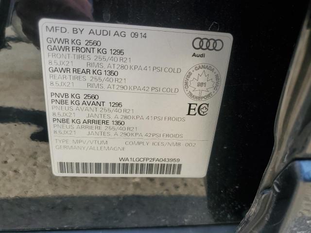 2015 AUDI Q5 TECHNIK WA1LGCFP2FA043959