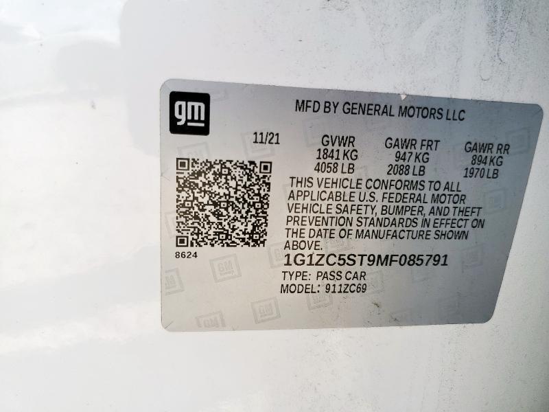 2021 CHEVROLET MALIBU LS - 1G1ZC5ST9MF085791