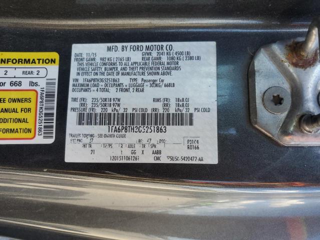 2016 FORD MUSTANG 1FA6P8TH3G5251863