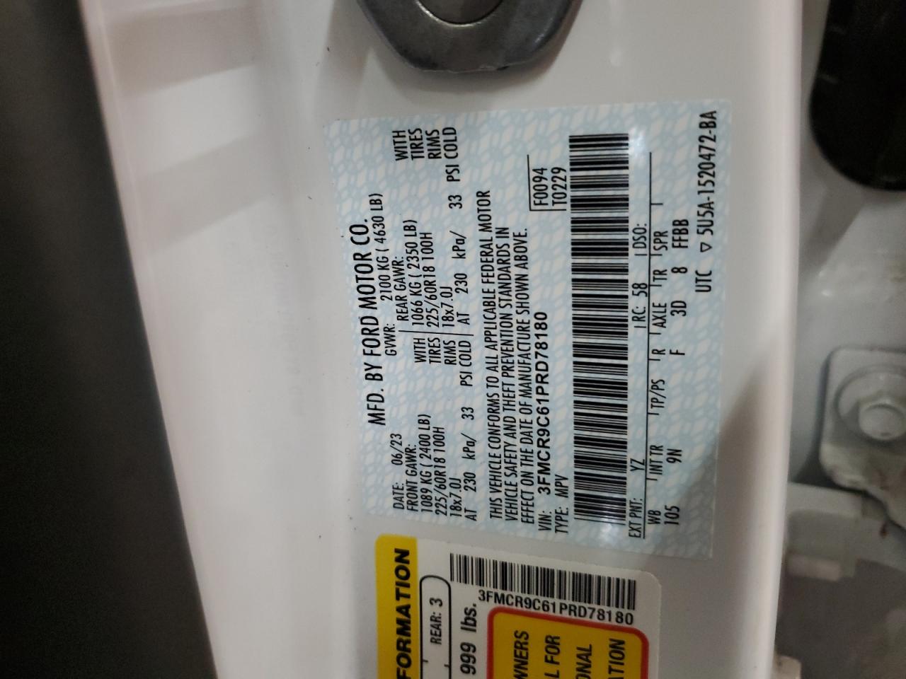 FORD BRONCO SPORT OUTER BANKS