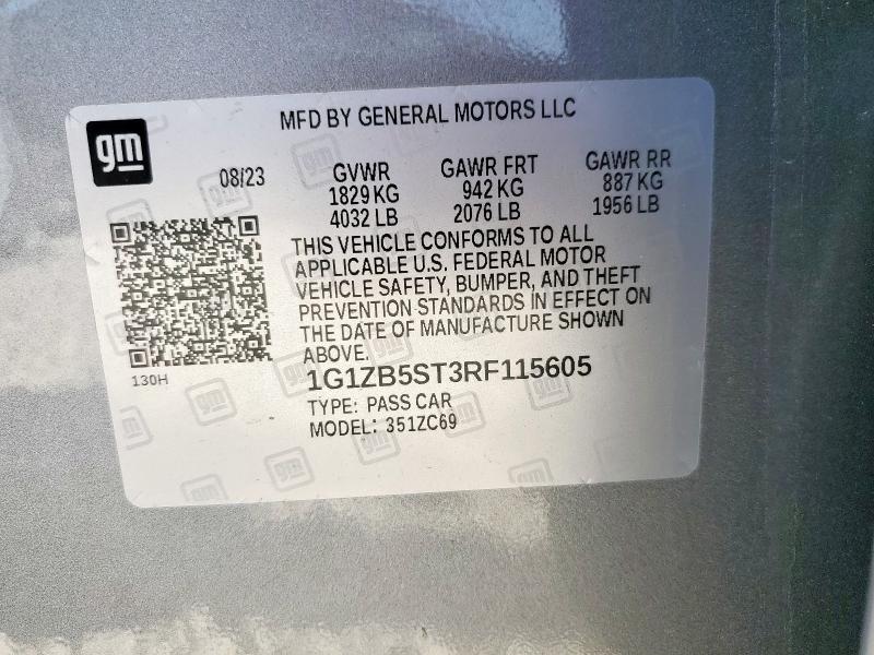 2024 CHEVROLET MALIBU LS 1G1ZB5ST3RF115605