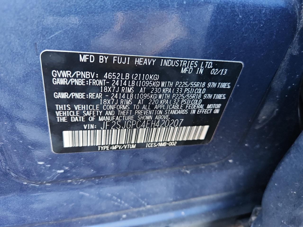 SUBARU FORESTER 2.0XT TOURING