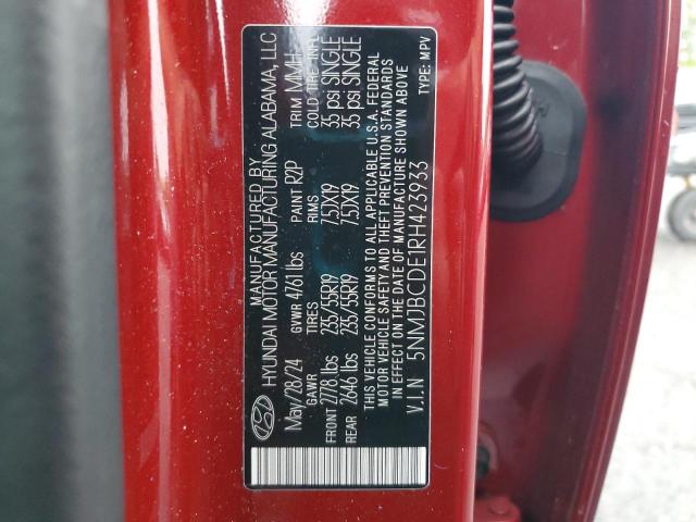 2024 HYUNDAI TUCSON SEL 5NMJBCDE1RH423933