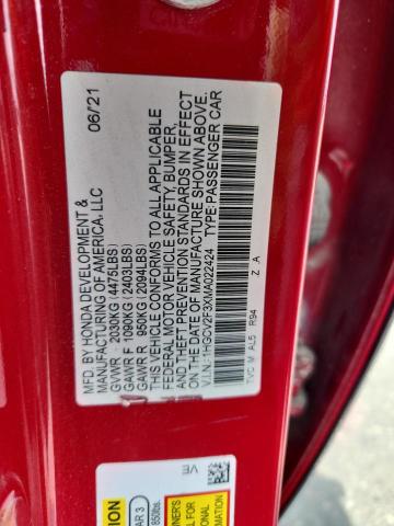 2021 HONDA ACCORD SPORT 1HGCV2F3XMA022424
