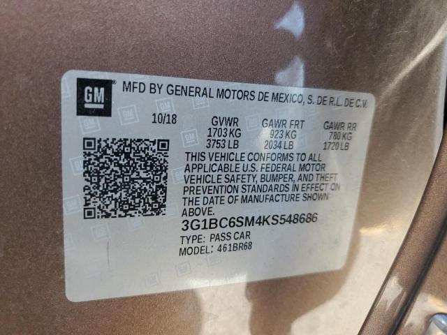 2019 CHEVROLET CRUZE LS 3G1BC6SM4KS548686