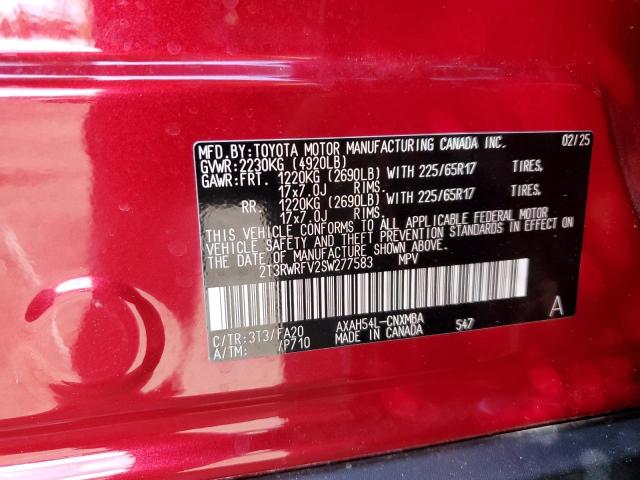 2025 TOYOTA RAV4 XLE 2T3RWRFV2SW277583