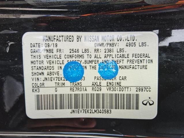 2020 INFINITI Q60 PURE JN1EV7EK2LM340583