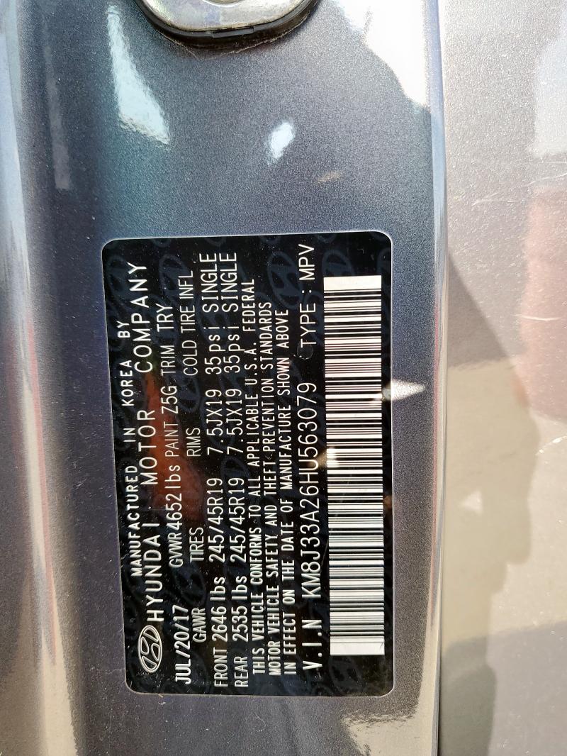 2017 HYUNDAI TUCSON LIM KM8J33A26HU563079